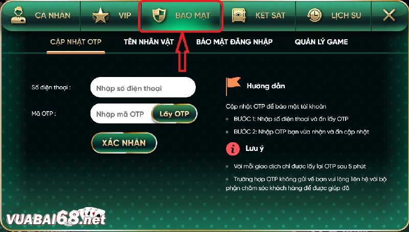 Cập nhật tính năng OTP để bảo vệ tài khoản an toàn